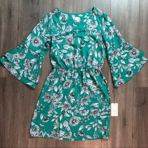 ❌SOLD❌A New Day Green Floral Dress X-Small